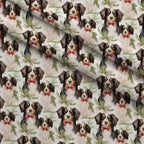 Holiday Pups Pattern 6 Fleece Fabric — fleece fabric folded close-up preview (mv-fleece-v1:lying)