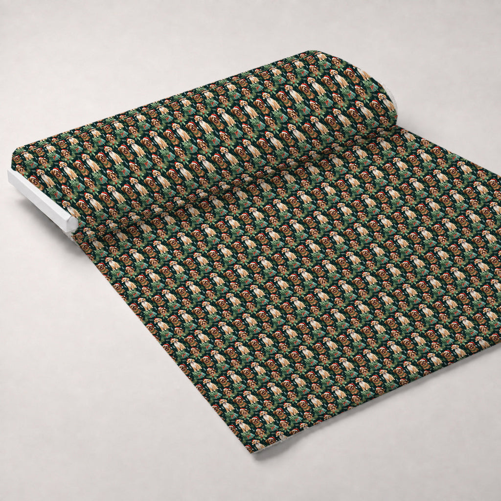 Holiday Pups Pattern 9 Fleece Fabric — fleece fabric unrolled bolt preview (mv-fleece-v1:bolt)