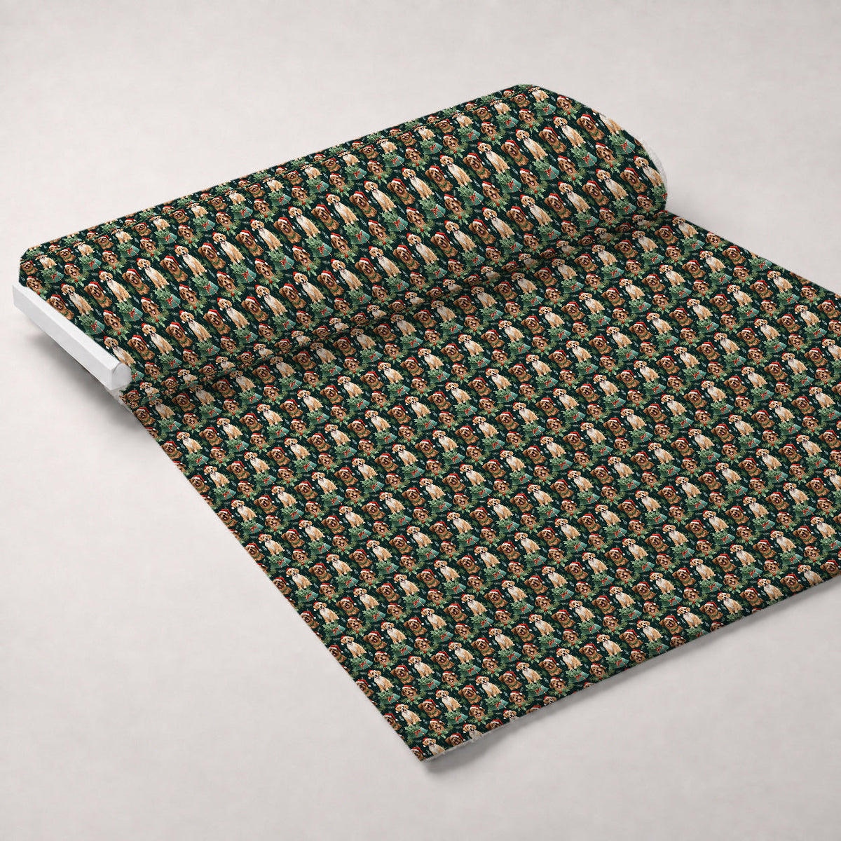 Holiday Pups Pattern 9 Fleece Fabric — fleece fabric unrolled bolt preview (mv-fleece-v1:bolt)