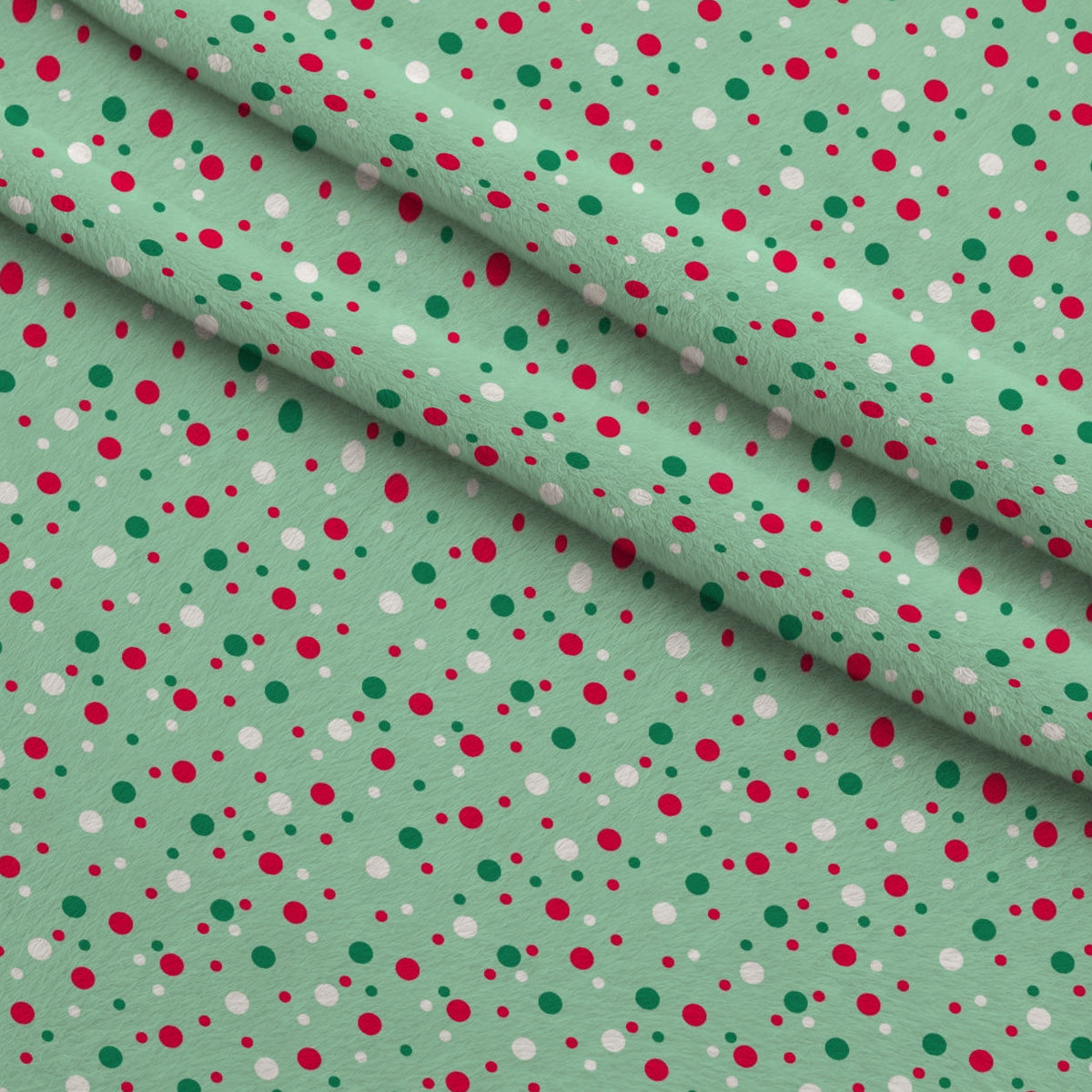 Holiday Sprinkles Pattern 2 Fleece Fabric — fleece fabric folded close-up preview (mv-fleece-v1:lying)