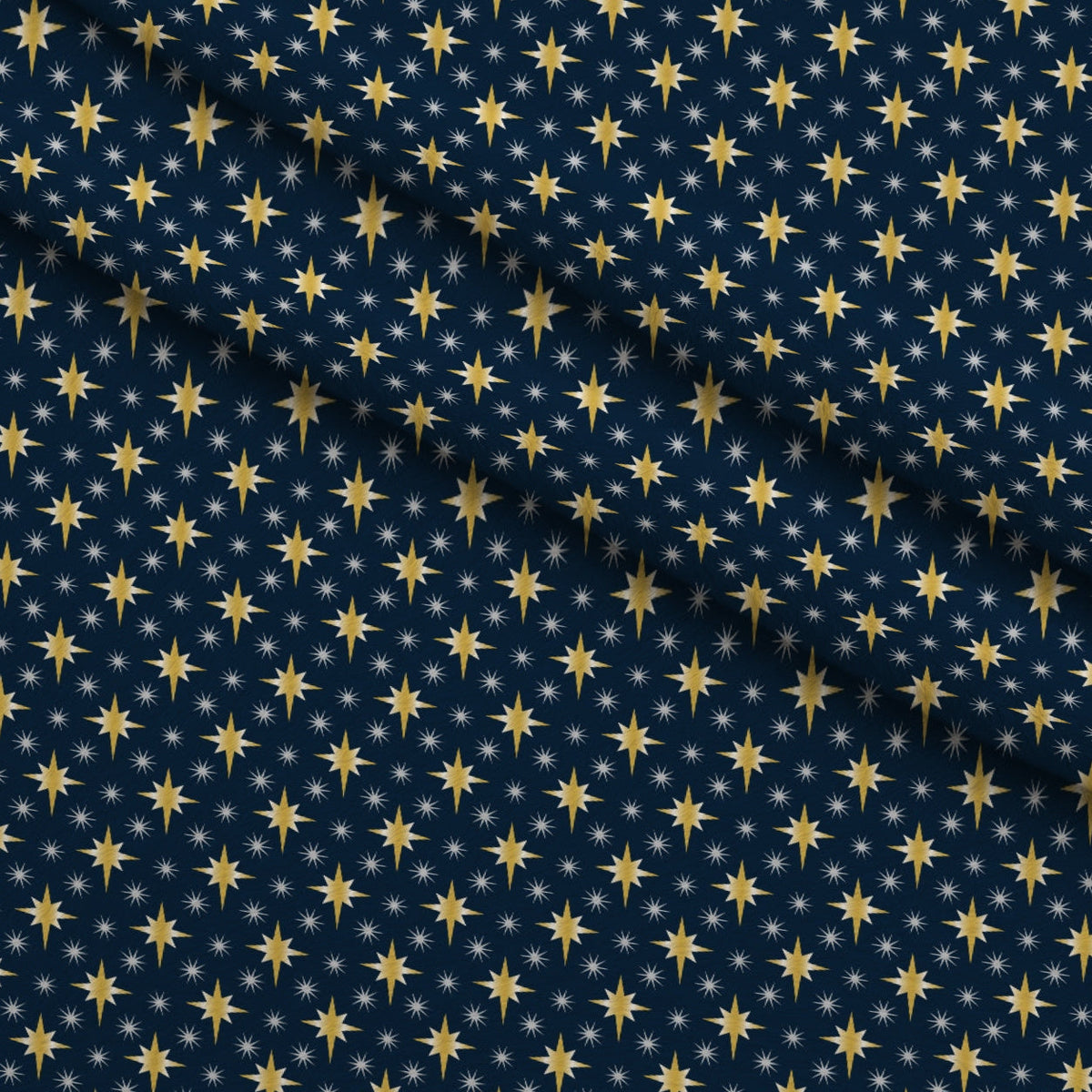 Holy Night Pattern 1 Fleece Fabric — fleece fabric folded close-up preview (mv-fleece-v1:lying)