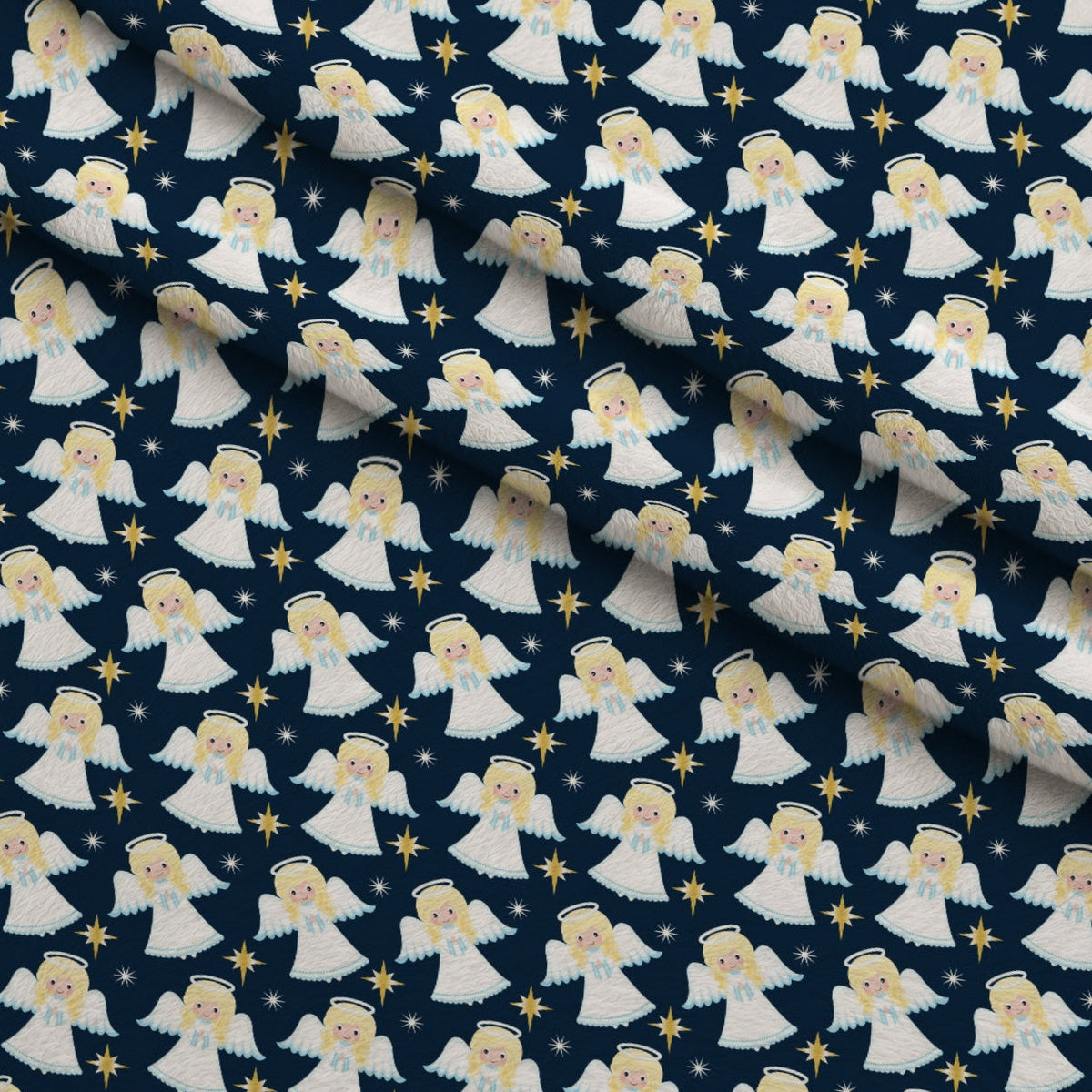 Holy Night Pattern 10 Fleece Fabric — fleece fabric folded close-up preview (mv-fleece-v1:lying)