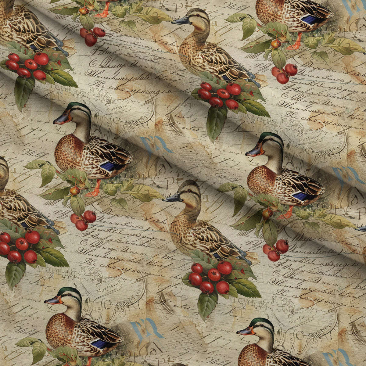 Homestead Ledger Pattern 44 Fleece Fabric — fleece fabric folded close-up preview (mv-fleece-v1:lying)