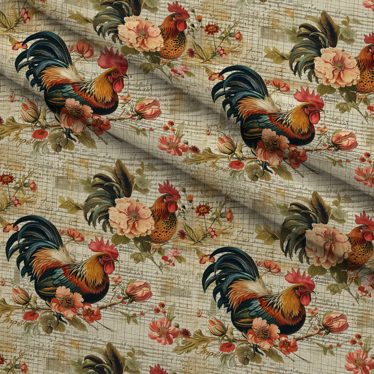 Homestead Ledger Pattern 48 Fleece Fabric — fleece fabric folded close-up preview (mv-fleece-v1:lying)