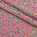 Homework Doodles Pattern 10 Fleece Fabric — fleece fabric folded close-up preview (mv-fleece-v1:lying)