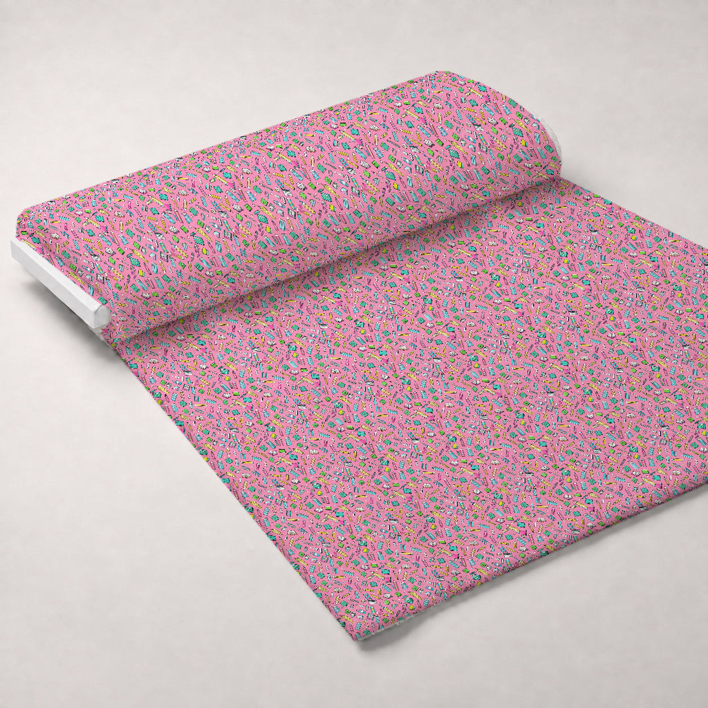Homework Doodles Pattern 11 Fleece Fabric — fleece fabric unrolled bolt preview (mv-fleece-v1:bolt)