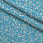 Homework Doodles Pattern 12 Fleece Fabric — fleece fabric folded close-up preview (mv-fleece-v1:lying)