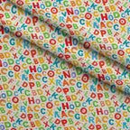 Homework Doodles Pattern 16 Fleece Fabric — fleece fabric folded close-up preview (mv-fleece-v1:lying)