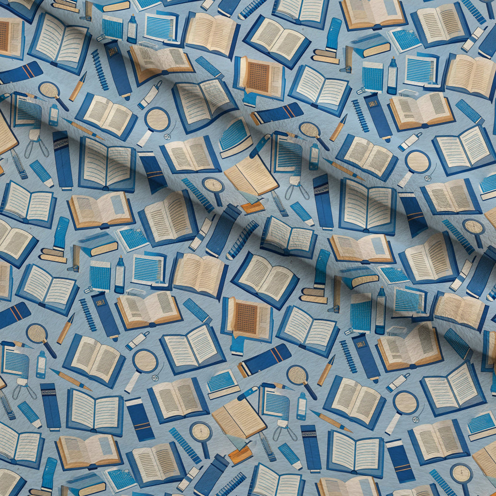 Homework Doodles Pattern 6 Fleece Fabric — fleece fabric folded close-up preview (mv-fleece-v1:lying)