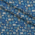 Homework Doodles Pattern 8 Fleece Fabric — fleece fabric folded close-up preview (mv-fleece-v1:lying)
