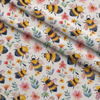 Honey Meadow Pattern 10 Fleece Fabric — fleece fabric folded close-up preview (mv-fleece-v1:lying)