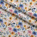 Honey Meadow Pattern 11 Fleece Fabric — fleece fabric folded close-up preview (mv-fleece-v1:lying)