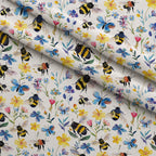 Honey Meadow Pattern 15 Fleece Fabric — fleece fabric folded close-up preview (mv-fleece-v1:lying)