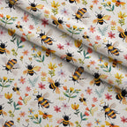 Honey Meadow Pattern 2 Fleece Fabric — fleece fabric folded close-up preview (mv-fleece-v1:lying)