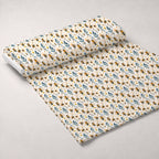 Honey Meadow Pattern 3 Fleece Fabric — fleece fabric unrolled bolt preview (mv-fleece-v1:bolt)