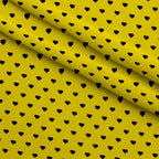 Honeybee Hearts Pattern 13 Fleece Fabric — fleece fabric folded close-up preview (mv-fleece-v1:lying)