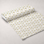 Honeybee Hearts Pattern 14 Fleece Fabric — fleece fabric unrolled bolt preview (mv-fleece-v1:bolt)