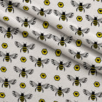 Honeybee Hearts Pattern 2 Fleece Fabric — fleece fabric folded close-up preview (mv-fleece-v1:lying)
