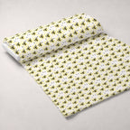 Honeybee Hearts Pattern 3 Fleece Fabric — fleece fabric unrolled bolt preview (mv-fleece-v1:bolt)