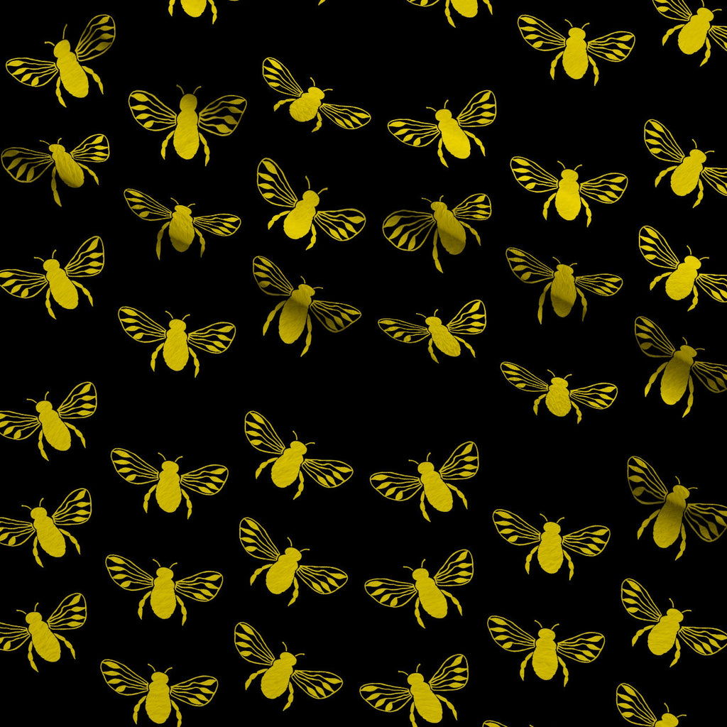 Honeybee Hearts Pattern 7 Fleece Fabric — fleece fabric folded close-up preview (mv-fleece-v1:lying)