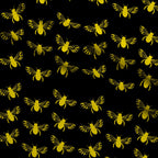 Honeybee Hearts Pattern 7 Fleece Fabric — fleece fabric folded close-up preview (mv-fleece-v1:lying)