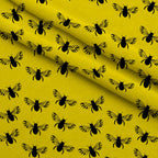Honeybee Hearts Pattern 9 Fleece Fabric — fleece fabric folded close-up preview (mv-fleece-v1:lying)