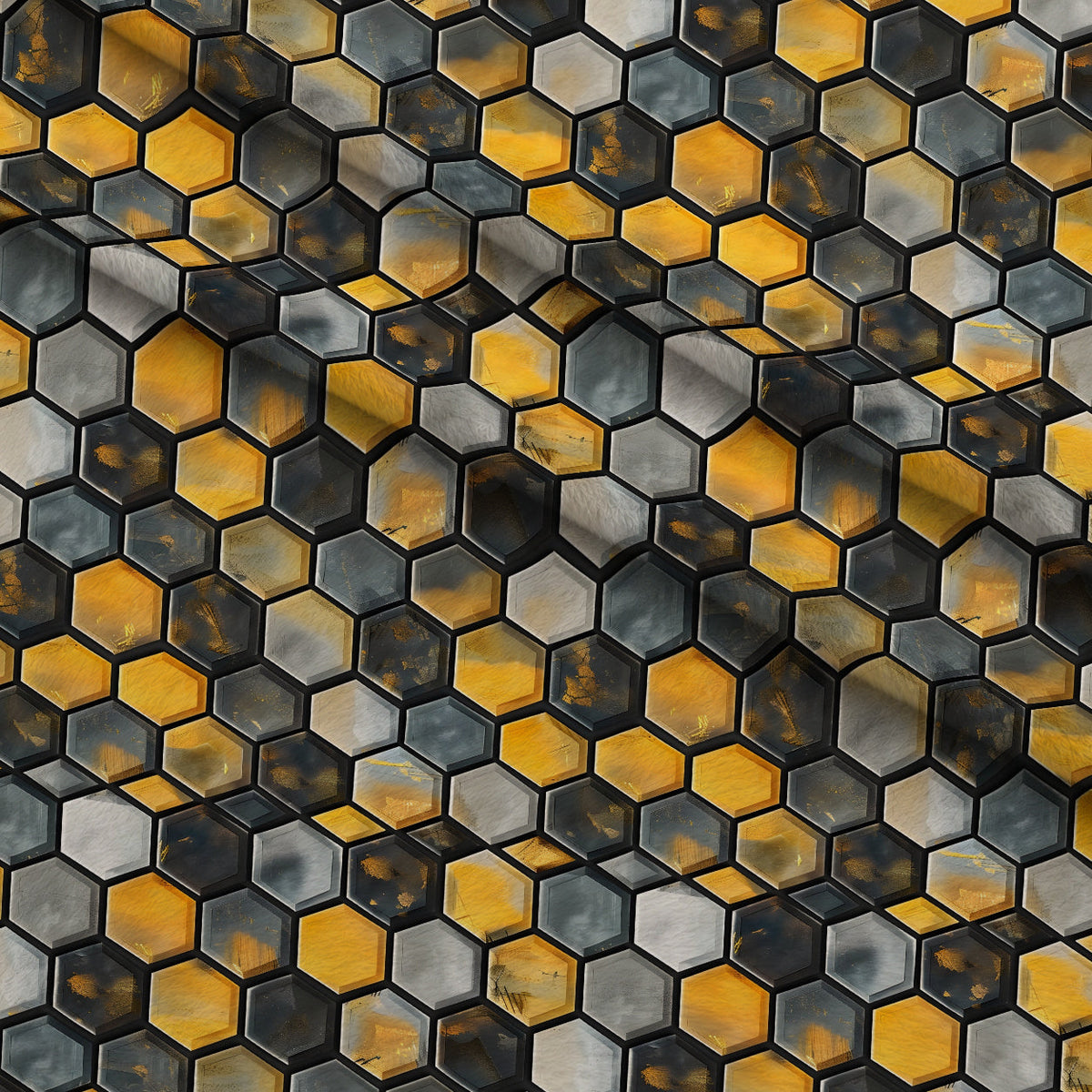 Honeycomb Blooms Pattern 13 Fleece Fabric — fleece fabric folded close-up preview (mv-fleece-v1:lying)