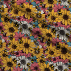 Honeycomb Blooms Pattern 16 Fleece Fabric — fleece fabric folded close-up preview (mv-fleece-v1:lying)