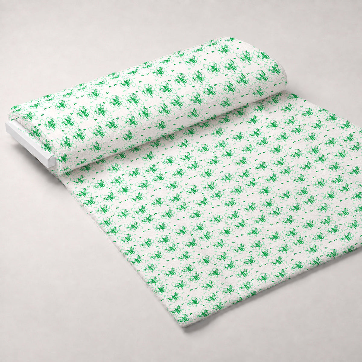 Honeycomb Buzz Pattern 11 Fleece Fabric — fleece fabric unrolled bolt preview (mv-fleece-v1:bolt)