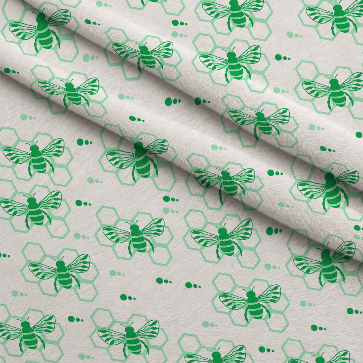 Honeycomb Buzz Pattern 11 Fleece Fabric — fleece fabric folded close-up preview (mv-fleece-v1:lying)