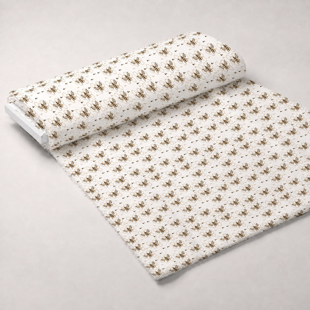 Honeycomb Buzz Pattern 17 Fleece Fabric — fleece fabric unrolled bolt preview (mv-fleece-v1:bolt)