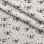 Honeycomb Buzz Pattern 19 Fleece Fabric — fleece fabric folded close-up preview (mv-fleece-v1:lying)