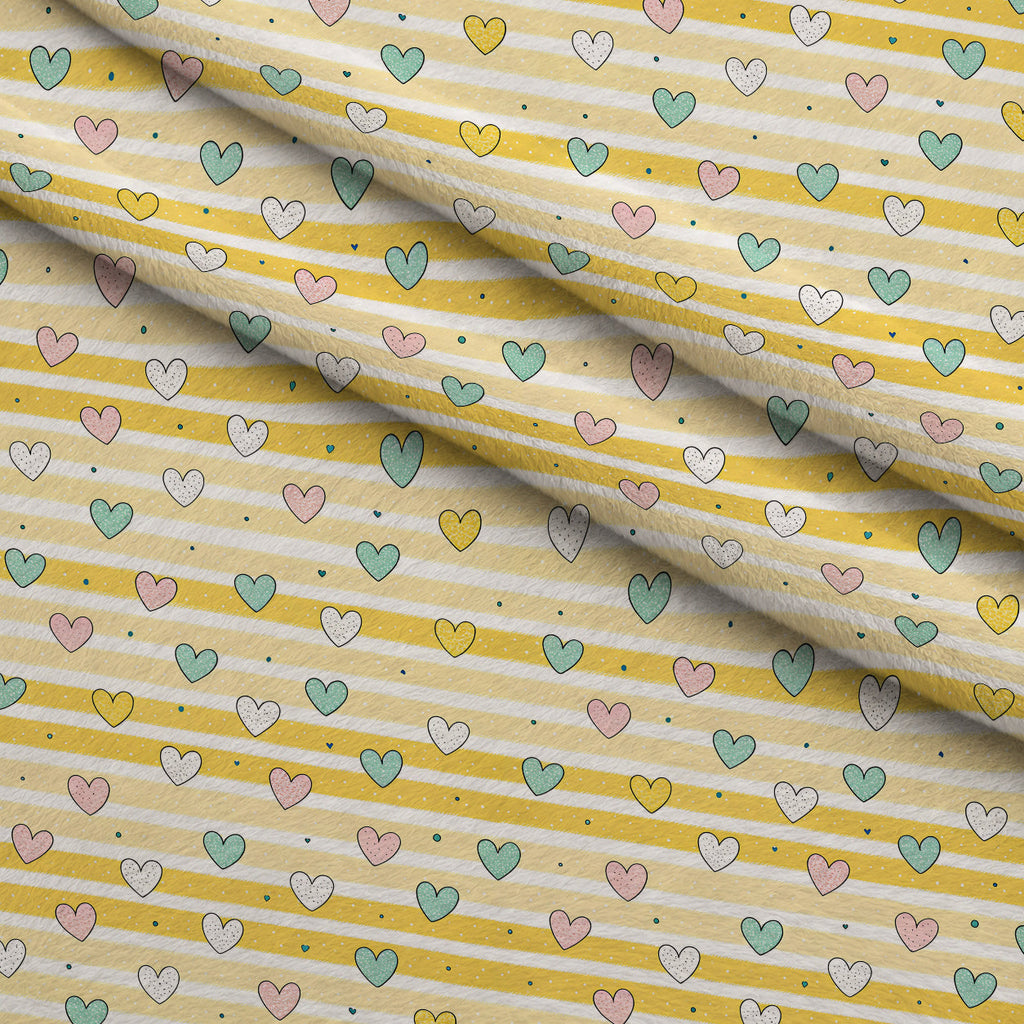 Honeycomb Harvest Pattern 1 Fleece Fabric — fleece fabric folded close-up preview (mv-fleece-v1:lying)