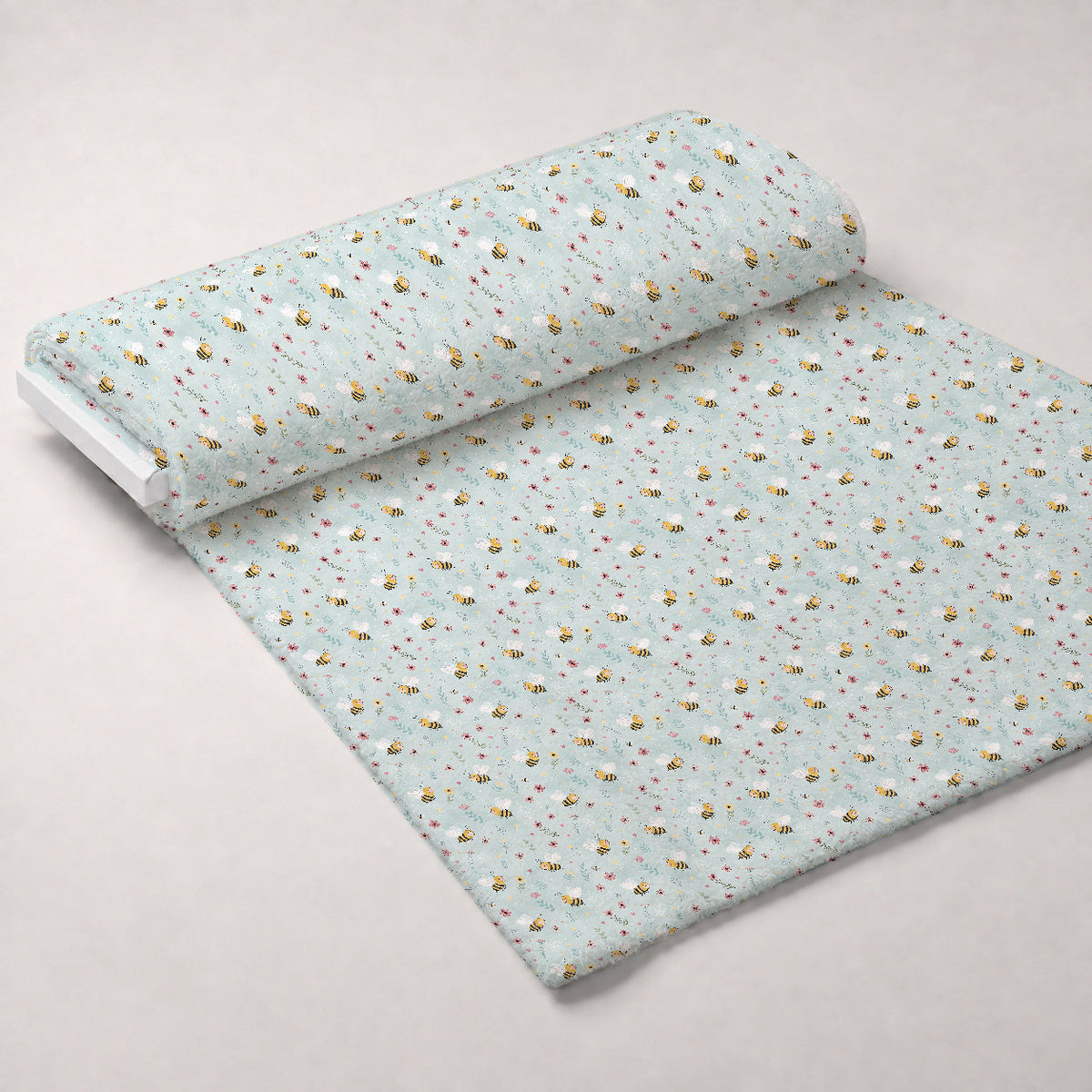 Honeycomb Harvest Pattern 10 Fleece Fabric — fleece fabric unrolled bolt preview (mv-fleece-v1:bolt)