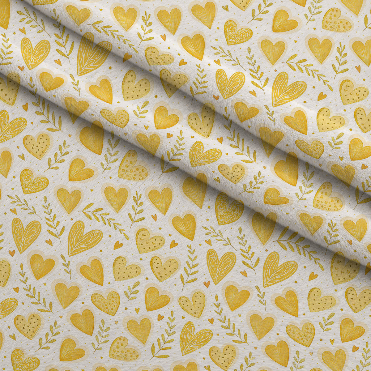 Honeycomb Harvest Pattern 11 Fleece Fabric — fleece fabric folded close-up preview (mv-fleece-v1:lying)