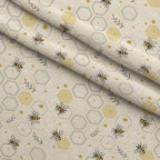 Honeycomb Harvest Pattern 12 Fleece Fabric — fleece fabric folded close-up preview (mv-fleece-v1:lying)