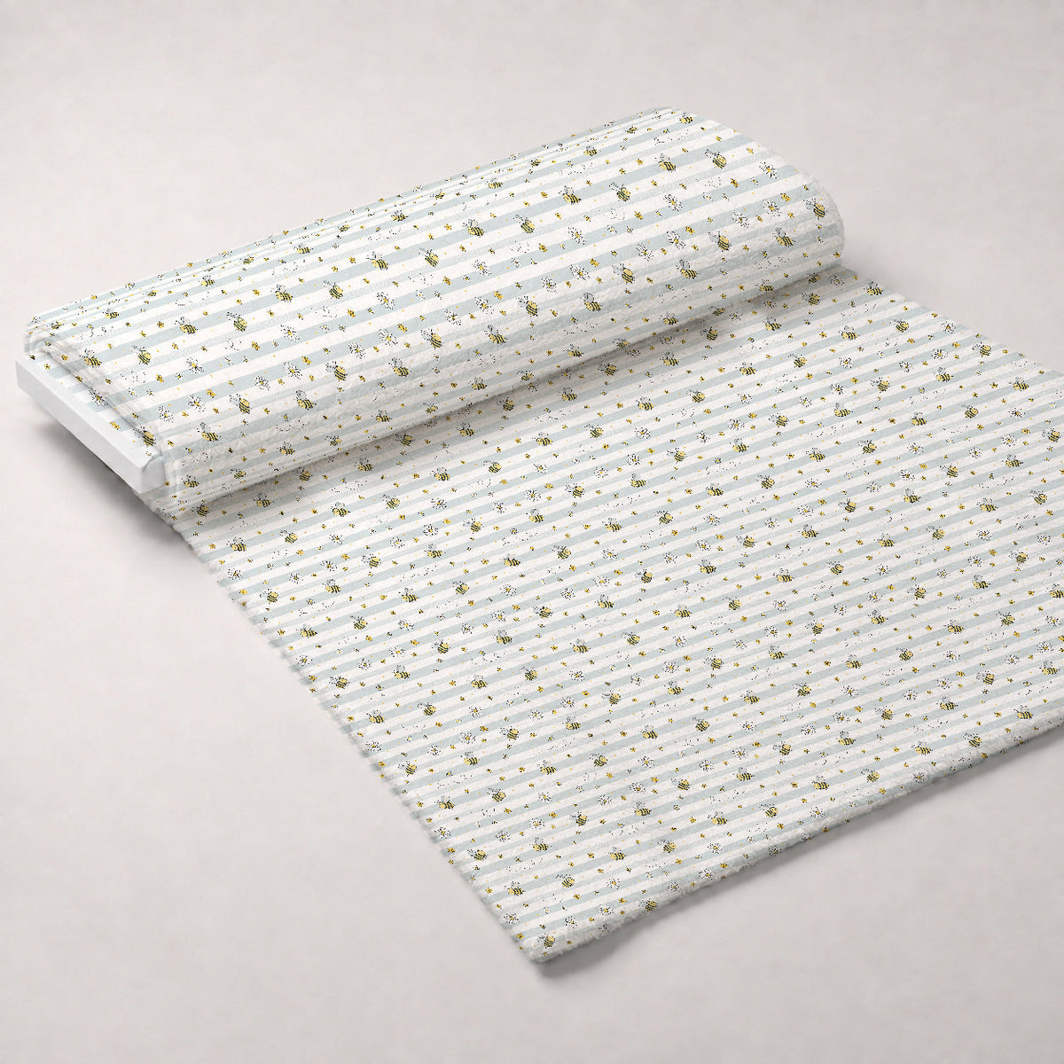 Honeycomb Harvest Pattern 17 Fleece Fabric — fleece fabric unrolled bolt preview (mv-fleece-v1:bolt)