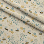 Honeycomb Harvest Pattern 18 Fleece Fabric — fleece fabric folded close-up preview (mv-fleece-v1:lying)