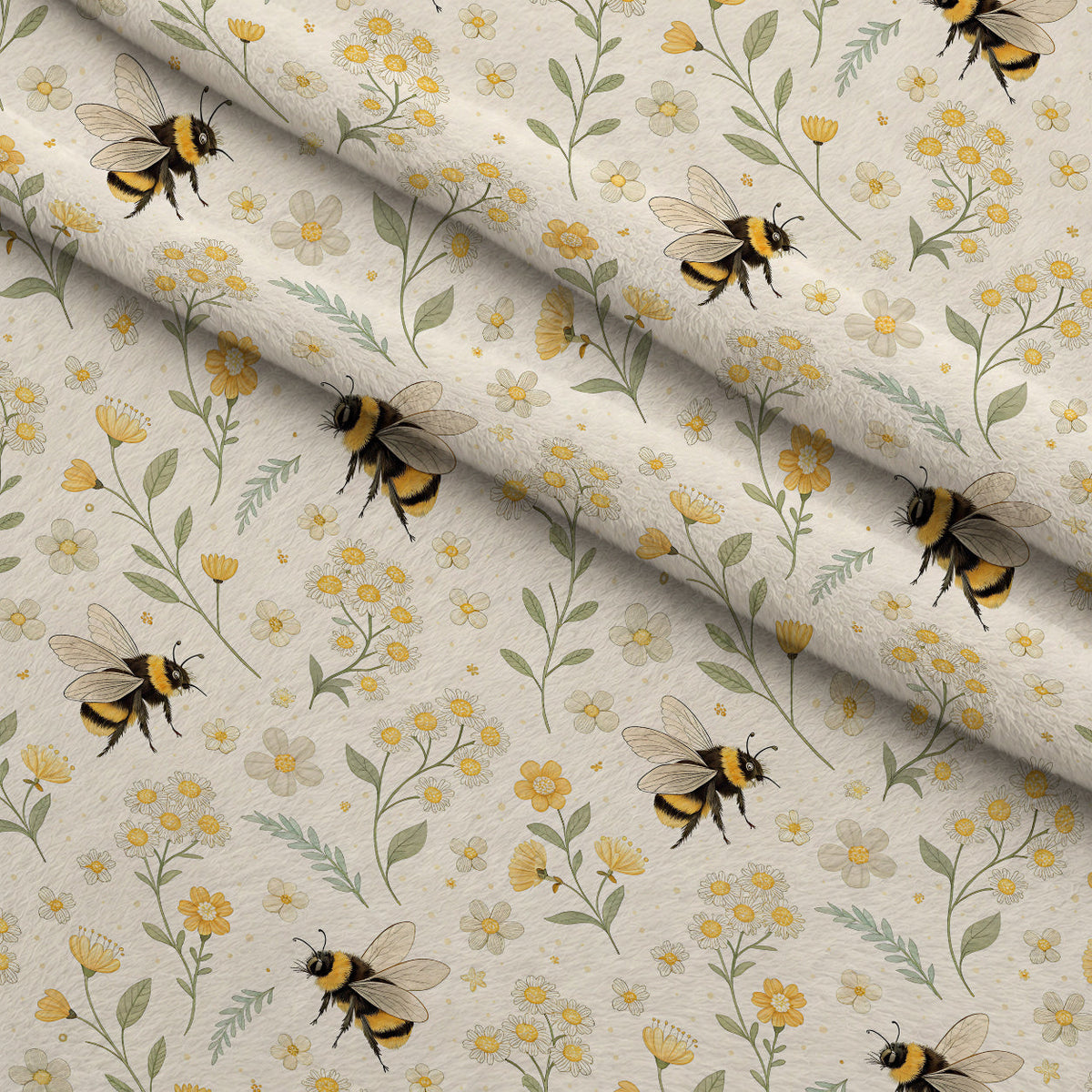 Honeycomb Harvest Pattern 20 Fleece Fabric — fleece fabric folded close-up preview (mv-fleece-v1:lying)