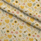 Honeycomb Harvest Pattern 21 Fleece Fabric — fleece fabric folded close-up preview (mv-fleece-v1:lying)
