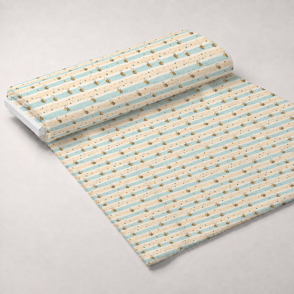 Honeycomb Harvest Pattern 6 Fleece Fabric — fleece fabric unrolled bolt preview (mv-fleece-v1:bolt)