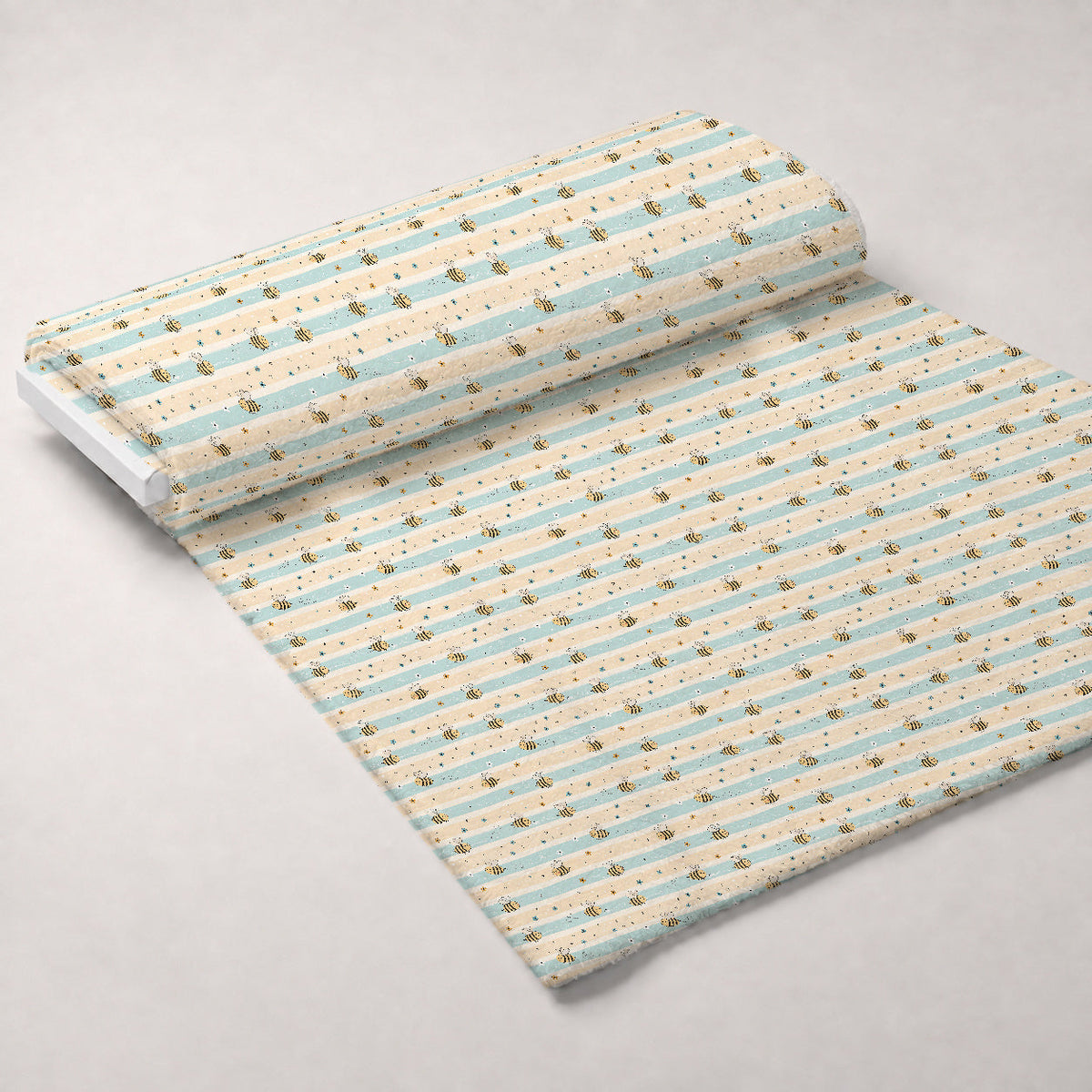 Honeycomb Harvest Pattern 6 Fleece Fabric — fleece fabric unrolled bolt preview (mv-fleece-v1:bolt)