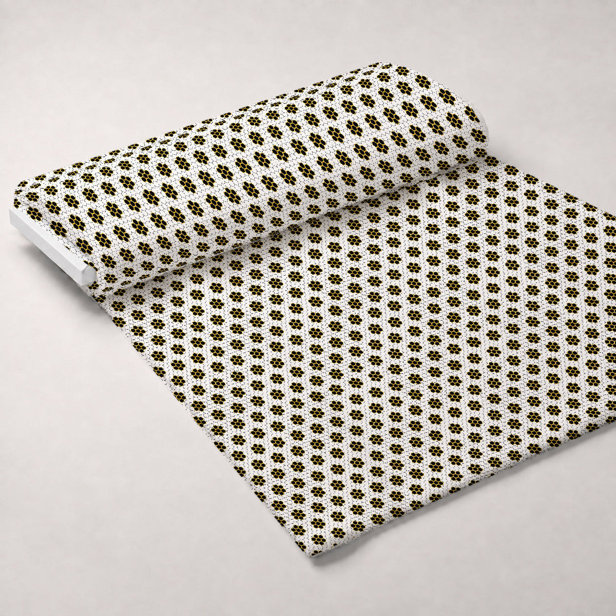 Honeycomb Hive Pattern 11 Fleece Fabric — fleece fabric unrolled bolt preview (mv-fleece-v1:bolt)