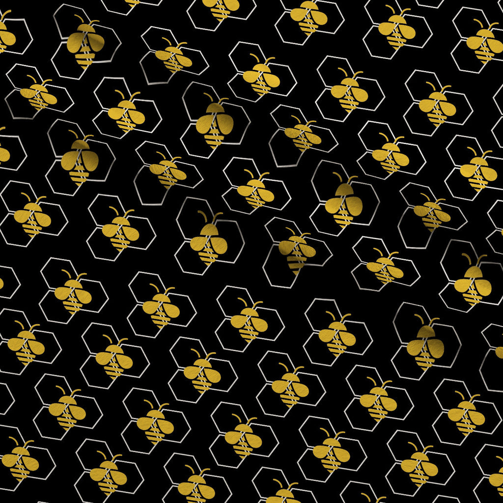 Honeycomb Hive Pattern 3 Fleece Fabric — fleece fabric folded close-up preview (mv-fleece-v1:lying)