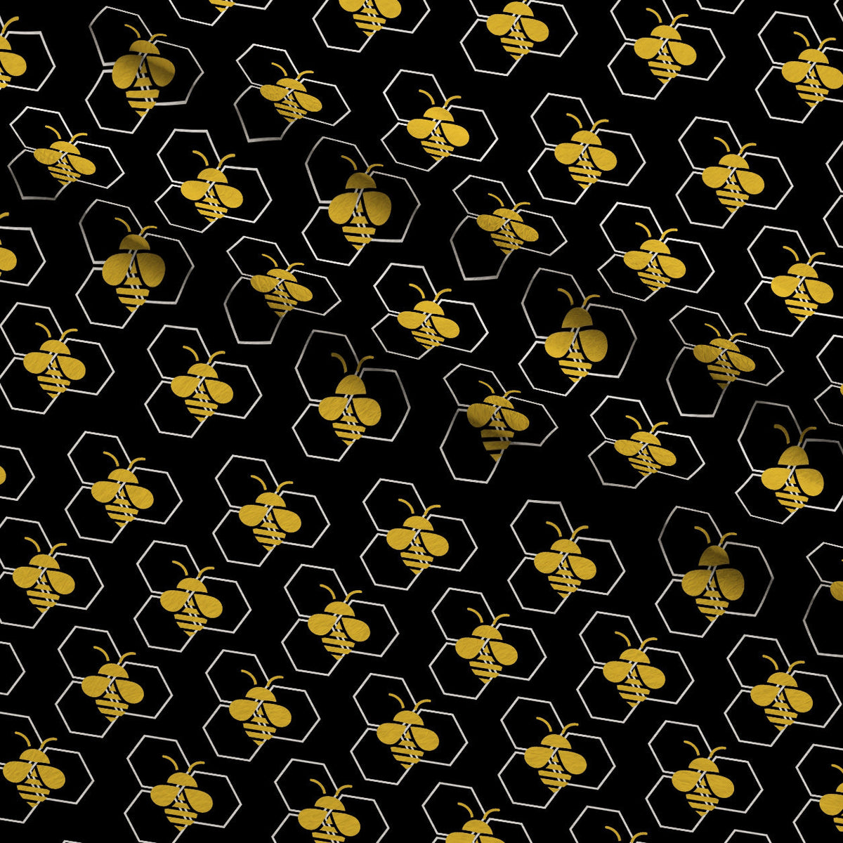 Honeycomb Hive Pattern 3 Fleece Fabric — fleece fabric folded close-up preview (mv-fleece-v1:lying)