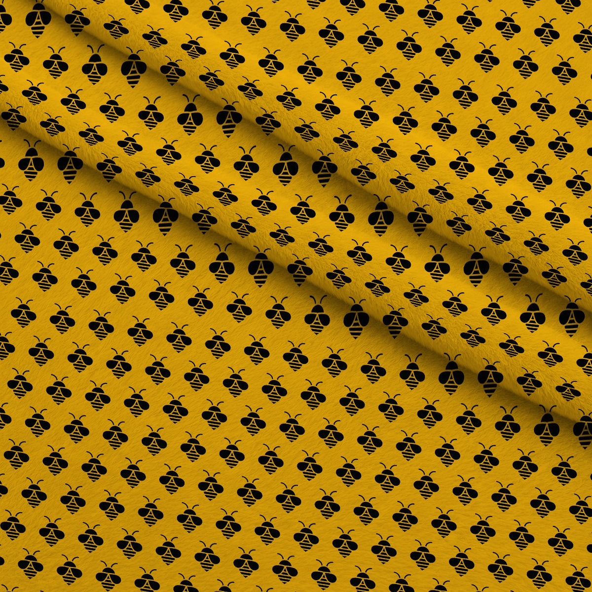 Honeycomb Hive Pattern 9 Fleece Fabric — fleece fabric folded close-up preview (mv-fleece-v1:lying)