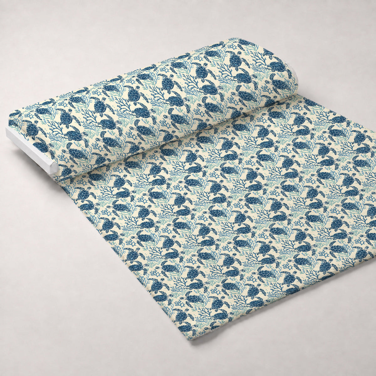 Honu Tides Pattern 2 Fleece Fabric — fleece fabric unrolled bolt preview (mv-fleece-v1:bolt)