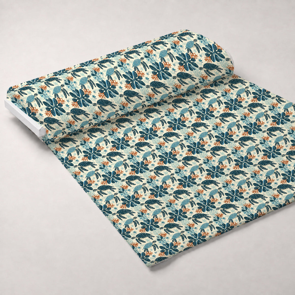 Honu Tides Pattern 3 Fleece Fabric — fleece fabric unrolled bolt preview (mv-fleece-v1:bolt)