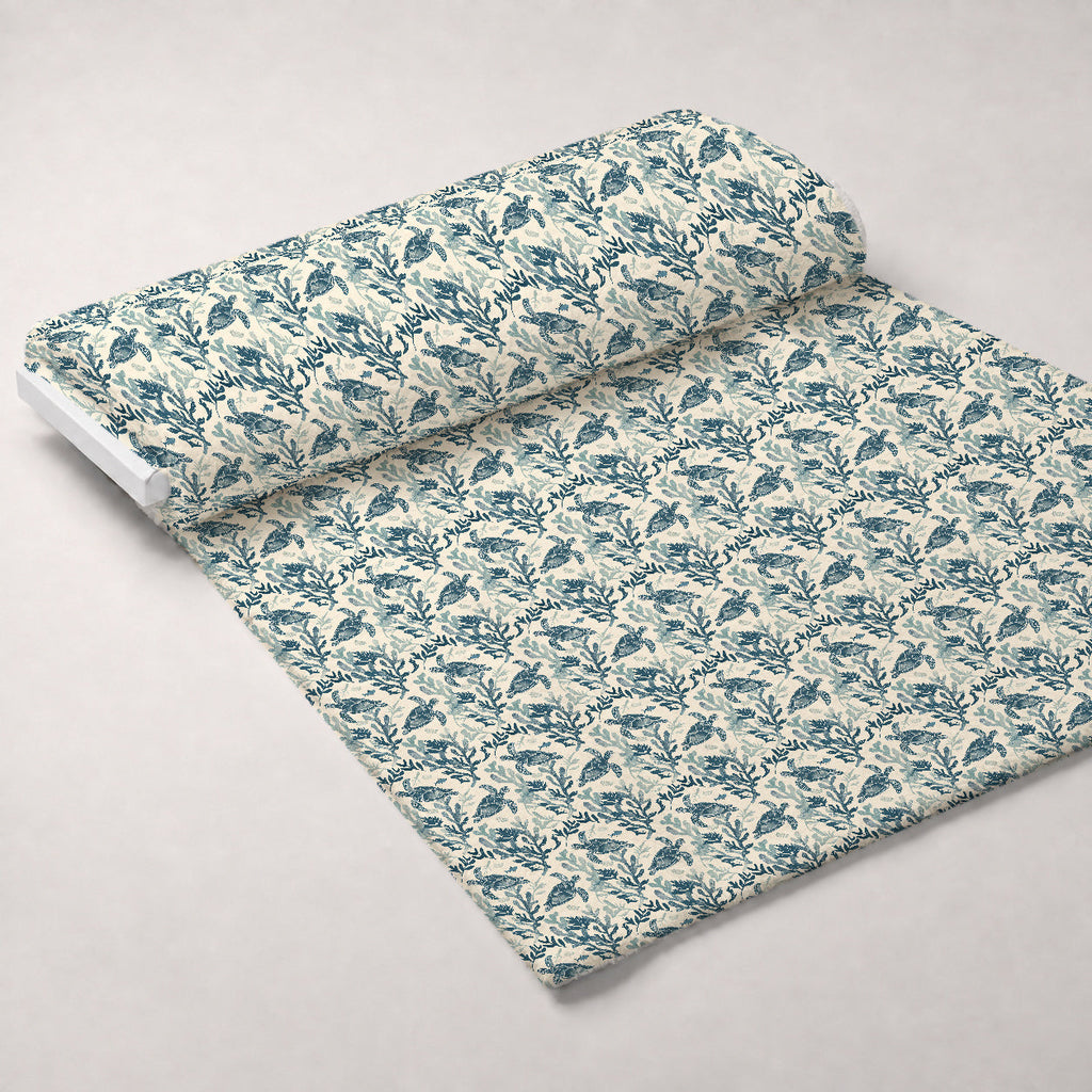 Honu Tides Pattern 6 Fleece Fabric — fleece fabric unrolled bolt preview (mv-fleece-v1:bolt)
