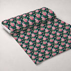 Hydrangea Jungle Pattern 2 Fleece Fabric — fleece fabric unrolled bolt preview (mv-fleece-v1:bolt)
